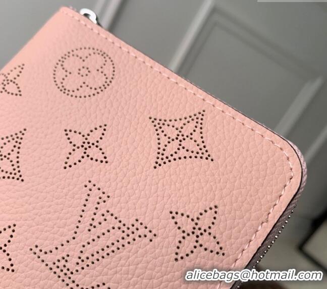 Low Price Louis Vuitton Mahina Perforated Leather Zippy Compact Wallet M81558 Pink 2023