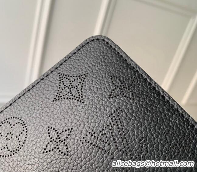 Promotional Louis Vuitton Mahina Perforated Leather Zippy Compact Wallet M81558 Black 2023