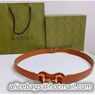 ​Top Quality Gucci Belt Width 2.5cm G41256 Brown