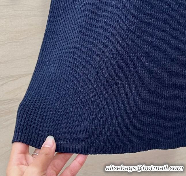 ​Buy Inexpensive Prada Wool Short-sleeved Sweater P030812 Blue 2024