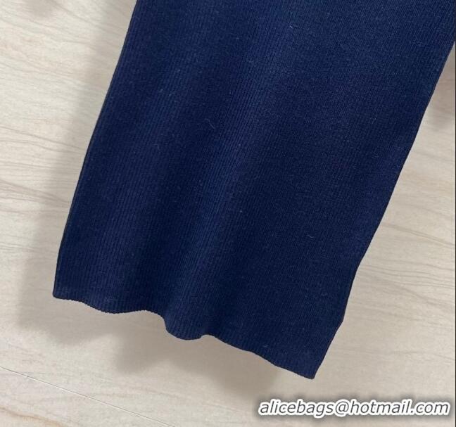 ​Buy Inexpensive Prada Wool Short-sleeved Sweater P030812 Blue 2024