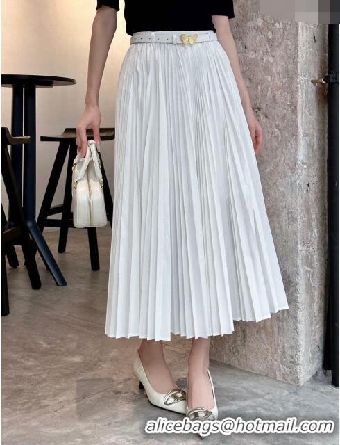 Reasonable Price Dior Skirt with Belt D030802 White 2024