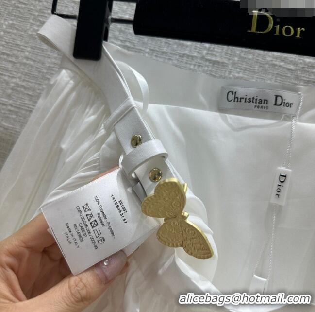 Reasonable Price Dior Skirt with Belt D030802 White 2024