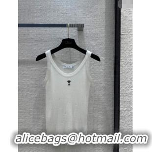 Hot Sell Cheap Dior Knit Wool Vest D030819 White 2024