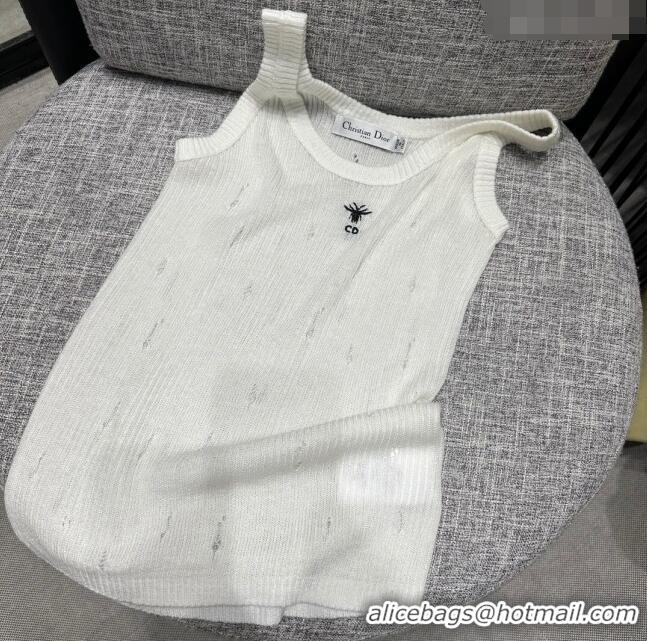 Hot Sell Cheap Dior Knit Wool Vest D030819 White 2024