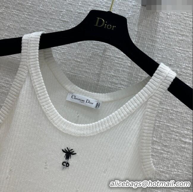 Hot Sell Cheap Dior Knit Wool Vest D030819 White 2024