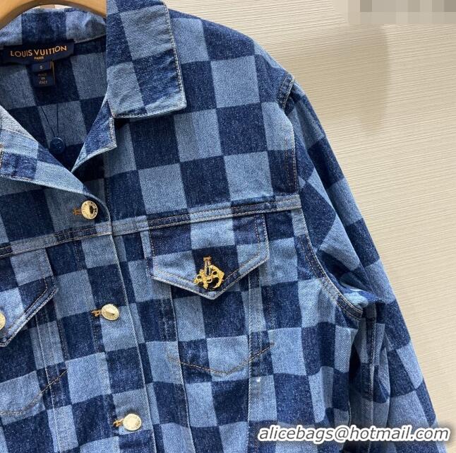 Well Crafted Louis Vuitton Denim Jacket LV11209 Blue 2024