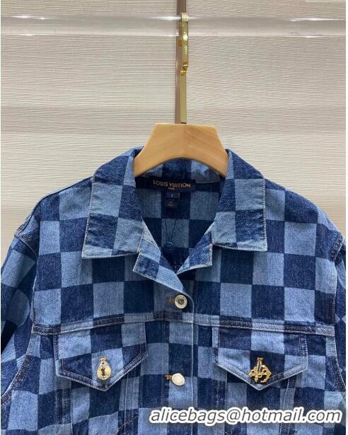 Well Crafted Louis Vuitton Denim Jacket LV11209 Blue 2024