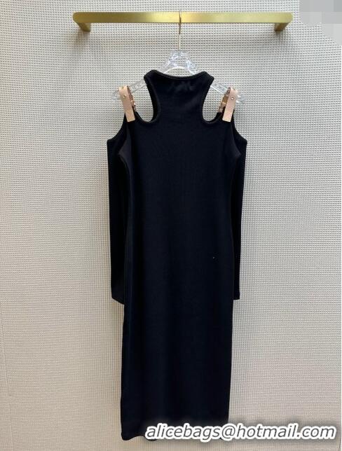 Grade Quality Louis Vuitton Knit Dress L11219 Black 2024