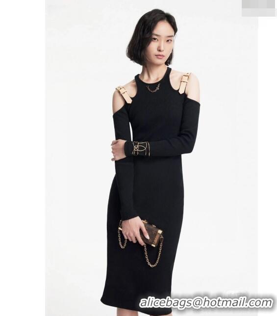 Grade Quality Louis Vuitton Knit Dress L11219 Black 2024