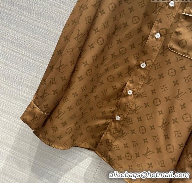 Market Sells Louis Vuitton Shirt and Shorts LV022322 Brown 2024