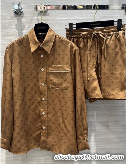 Market Sells Louis Vuitton Shirt and Shorts LV022322 Brown 2024