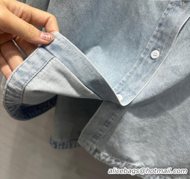 Buy Inexpensive Prada Denim Shirt P031119 Blue 2024