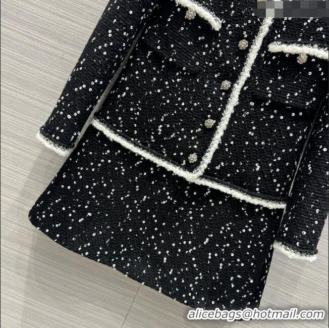 Reasonable Price Chanel Tweed Dress CH112745 Black 2023