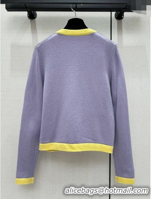 Low Price Chanel Cashmere Cardigan CH113018 Purple 2023