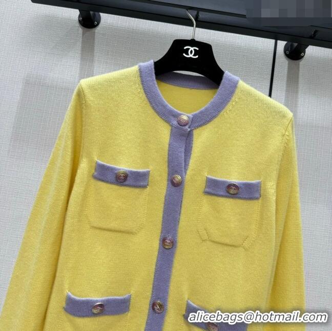 Grade Design Chanel Cashmere Cardigan CH113020 Yellow 2023