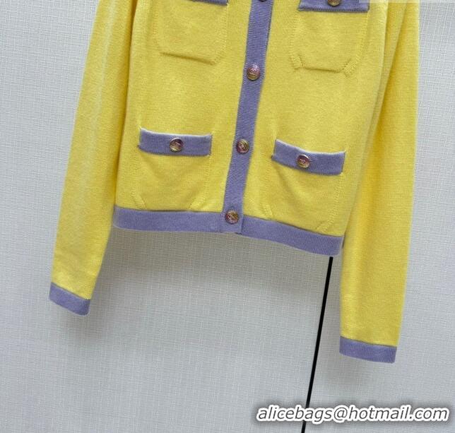 Grade Design Chanel Cashmere Cardigan CH113020 Yellow 2023