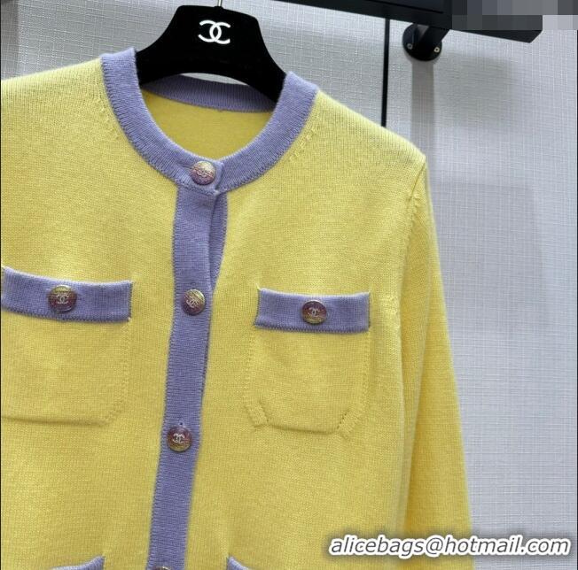 Grade Design Chanel Cashmere Cardigan CH113020 Yellow 2023