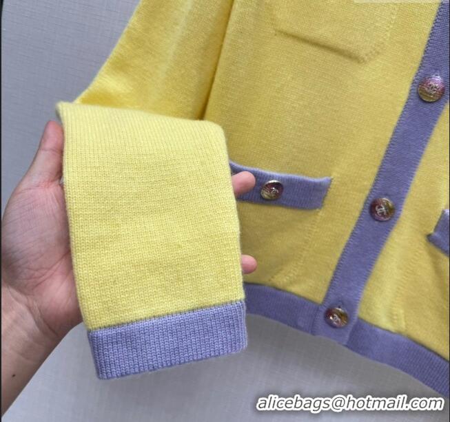 Grade Design Chanel Cashmere Cardigan CH113020 Yellow 2023