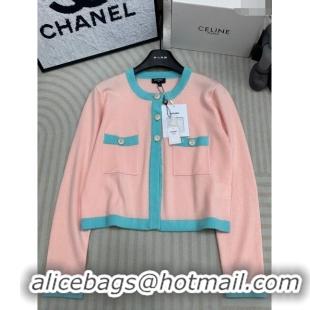 New Style Promotional Chanel Cashmere Short Cardigan CH113025 Pink