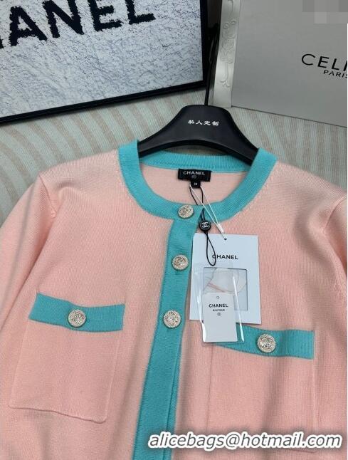 New Style Promotional Chanel Cashmere Short Cardigan CH113025 Pink