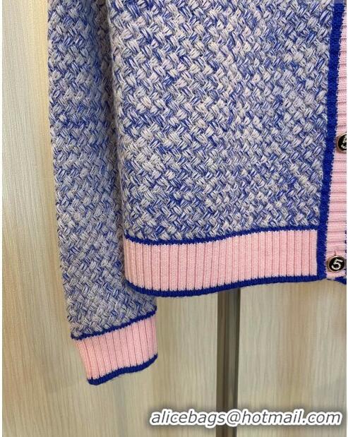 Top Quality Chanel Wool Cardigan CH113027 Blue 2023