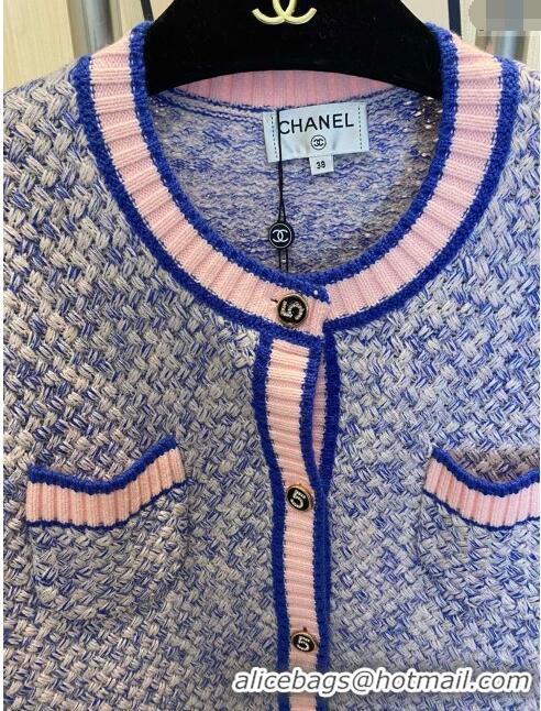 Top Quality Chanel Wool Cardigan CH113027 Blue 2023