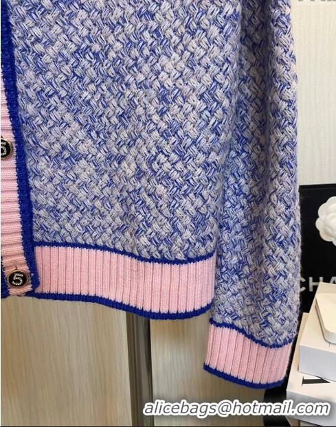 Top Quality Chanel Wool Cardigan CH113027 Blue 2023