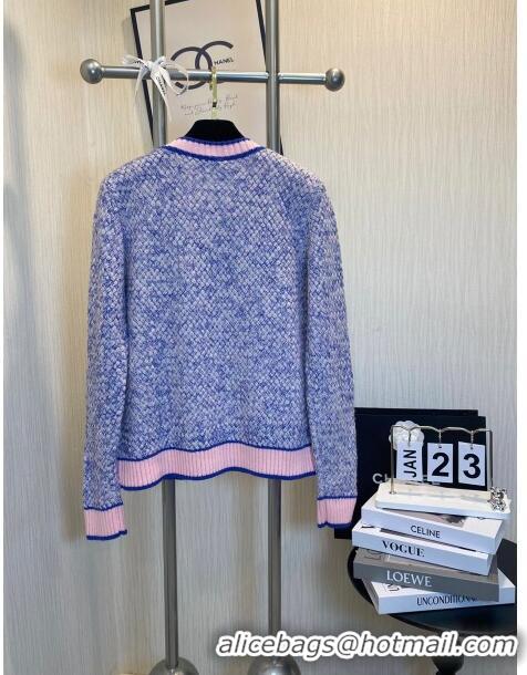 Top Quality Chanel Wool Cardigan CH113027 Blue 2023