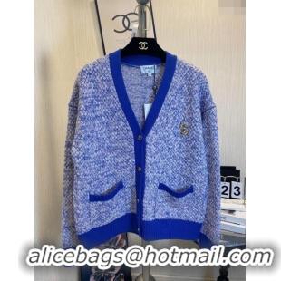 Traditional Discount Chanel Wool Cardigan CH113028 Blue 2023