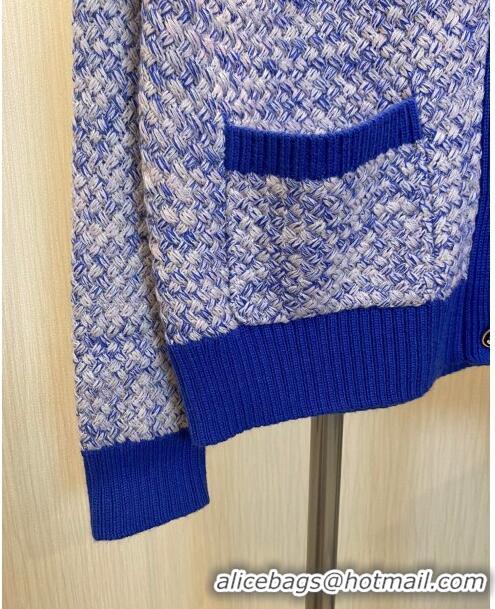 Traditional Discount Chanel Wool Cardigan CH113028 Blue 2023