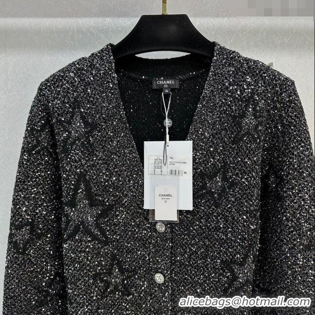 ​Trendy Design Chanel Sequin Star Cardigan CH120102 Black 2023