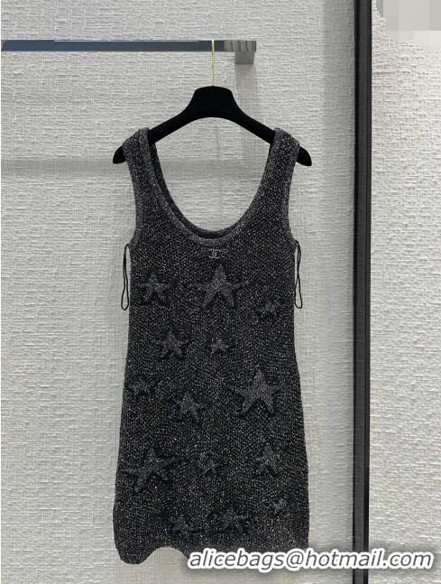 Buy Luxurious Chanel Sequin Star Dress CH120103 Black 2023