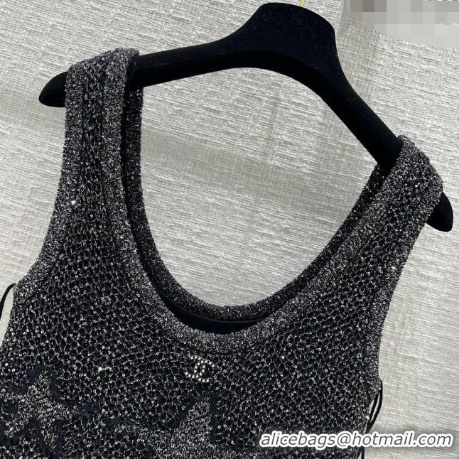 Buy Luxurious Chanel Sequin Star Dress CH120103 Black 2023