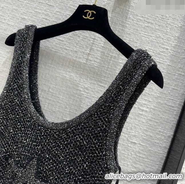 Buy Luxurious Chanel Sequin Star Dress CH120103 Black 2023