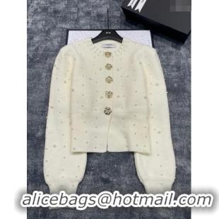 ​Good Product Chanel Pearl Cardigan CH120109 White 2023