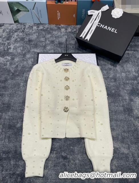 ​Good Product Chanel Pearl Cardigan CH120109 White 2023