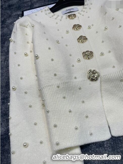 ​Good Product Chanel Pearl Cardigan CH120109 White 2023