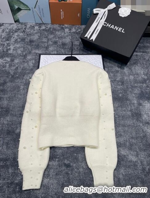 ​Good Product Chanel Pearl Cardigan CH120109 White 2023