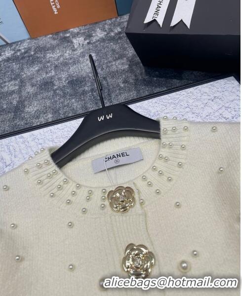 ​Good Product Chanel Pearl Cardigan CH120109 White 2023