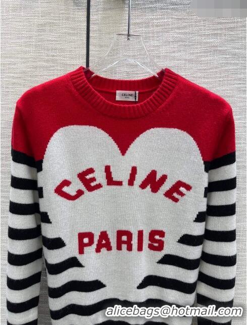 ​Grade Quality Celine Wool & Cashmere Sweater C120112 Red 2023