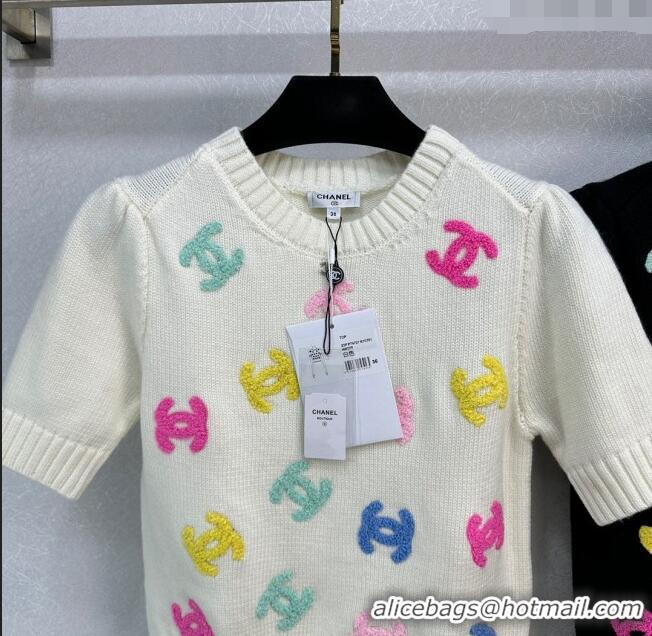 ​Best Price Chanel Wool & Cashmere Short-sleeved Sweater CH120114 2023