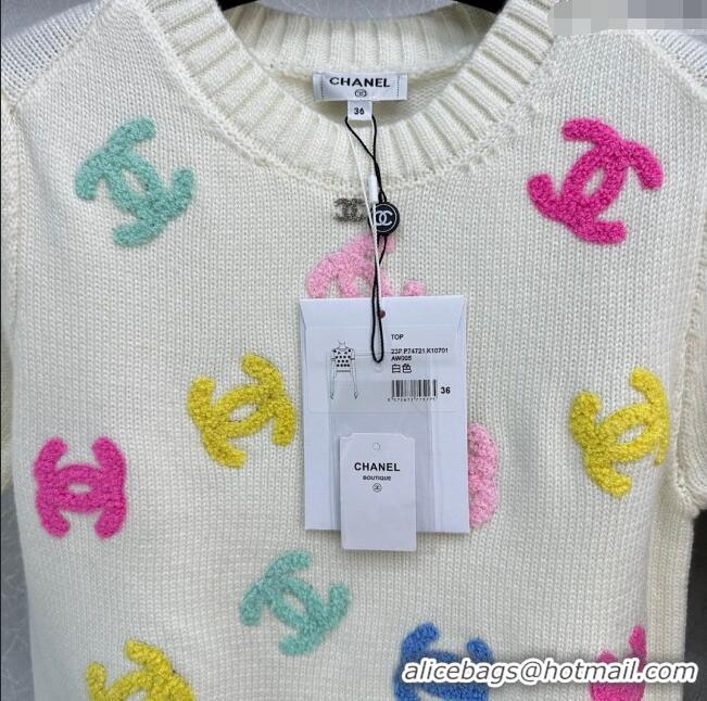 ​Best Price Chanel Wool & Cashmere Short-sleeved Sweater CH120114 2023