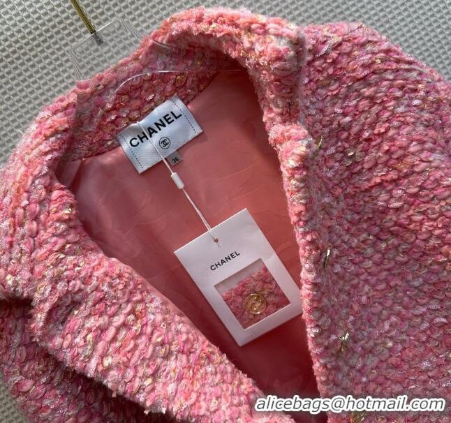 Luxury Cheap Chanel Tweed Jacket CH120116 Pink 2023