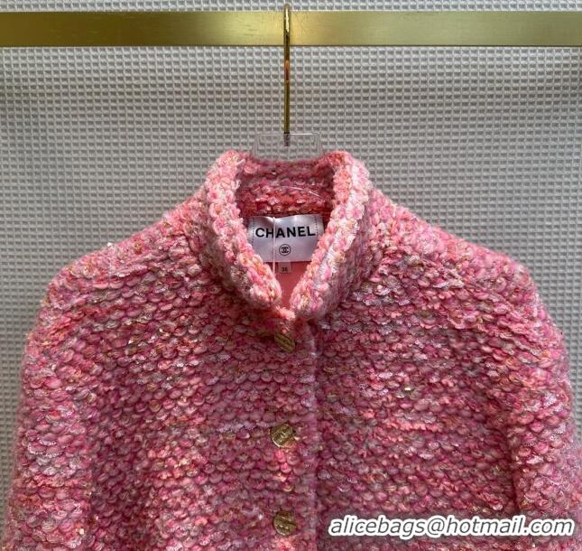 Luxury Cheap Chanel Tweed Jacket CH120116 Pink 2023