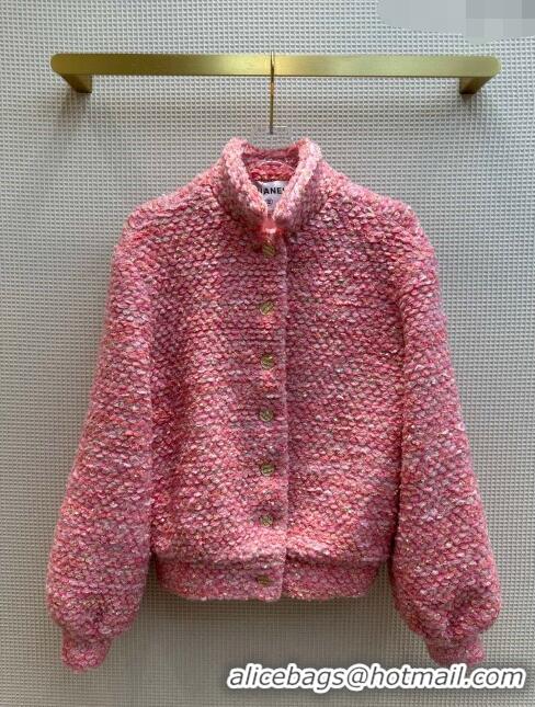 Luxury Cheap Chanel Tweed Jacket CH120116 Pink 2023