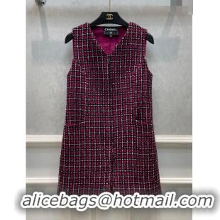 Top Design Chanel Tweed Dress CH120124 Rosy 2023