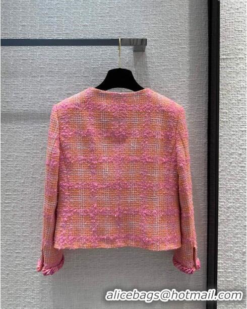 Best Quality Chanel Tweed Jacket CH122009 Pink 2023