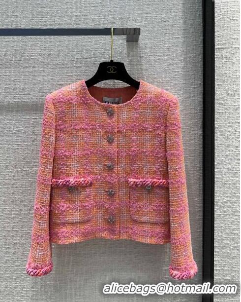 Best Quality Chanel Tweed Jacket CH122009 Pink 2023