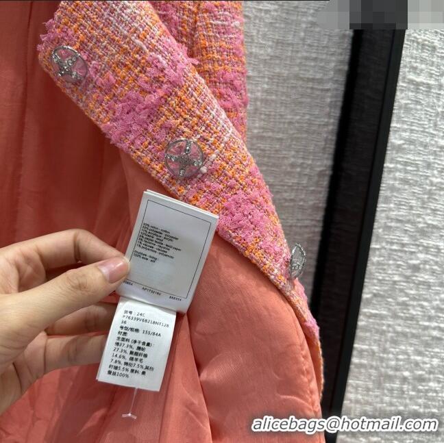 Best Quality Chanel Tweed Jacket CH122009 Pink 2023